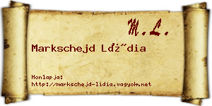 Markschejd Lídia névjegykártya